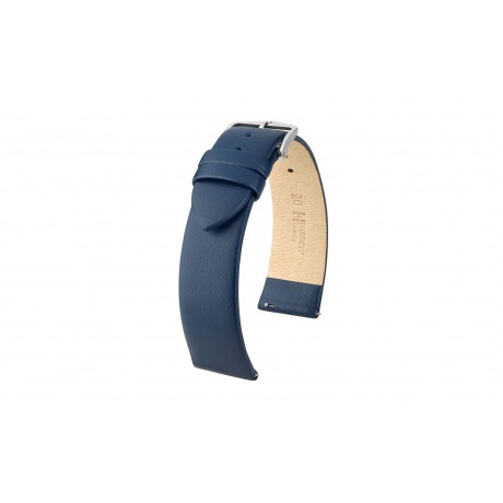 Men's Blue Fine-Grain Italian Leather Watch Strap