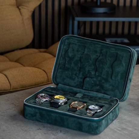 Forest Green 4 Slot Watch Box
