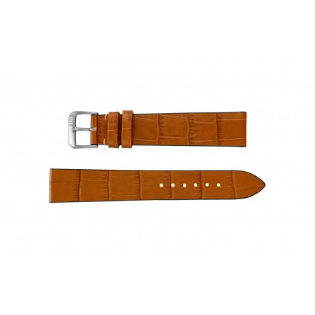 Men's Cognac Embossed Alligator Grain Leather Watch Strap