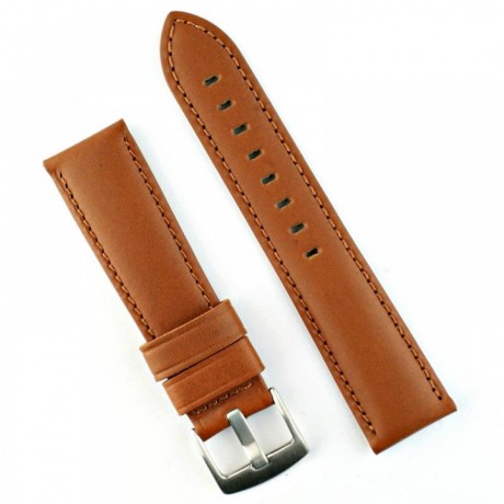 22mm Tan Calf Leather Watch Band