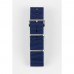 One-Piece Watch Strap in BLUE with Polished Buckle and Keepers