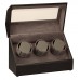 Black Leather 3 Watch Winder