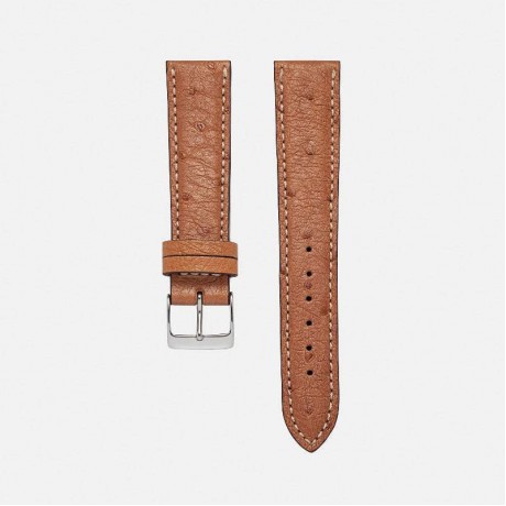 Ostrich Leather Watch Strap Johannesburg Light Brown