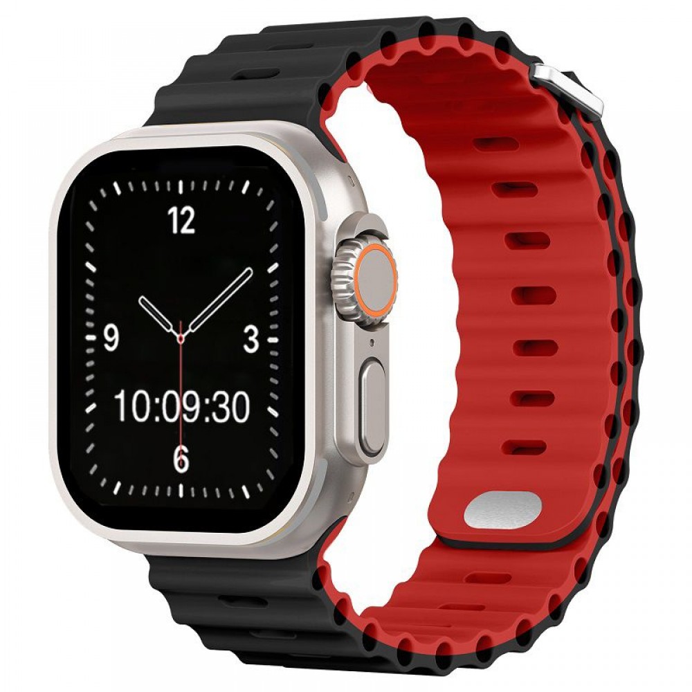 Silicone Ripple Duo Colour Apple Watch Strap