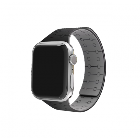 Black Velour Snap On Apple WatchBand (38/40/41/Series10 42mm)