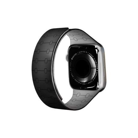 Black Velour Snap On Apple WatchBand (38/40/41/Series10 42mm)