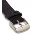 16MM BLACK WITH BRUSHED SILVER BUCKLE