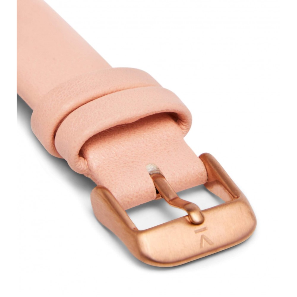 16MM PINK WITH BRUSHED GOLD BUCKLE